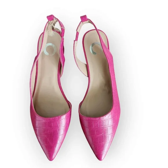 Elegant Pink Slingback Heels - Picture 7 of 8